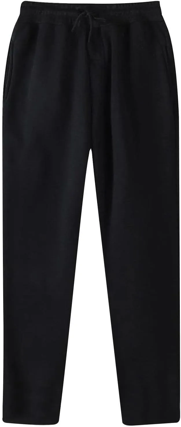 Men's Sweatpants Drawstring Joggers with Pockets Gym Trousers Baggy Lounge Pant Lightweight Sweatpants for Men