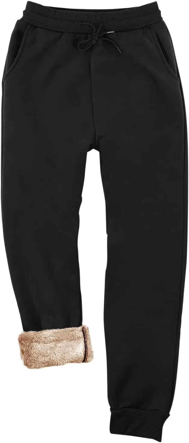 Mens Sweatsuit Sherpa Lined 2 Piece Sweatshirts Set Hooded Pullovers Fleece Sweatpants Winter Warm Thermal Tracksuits