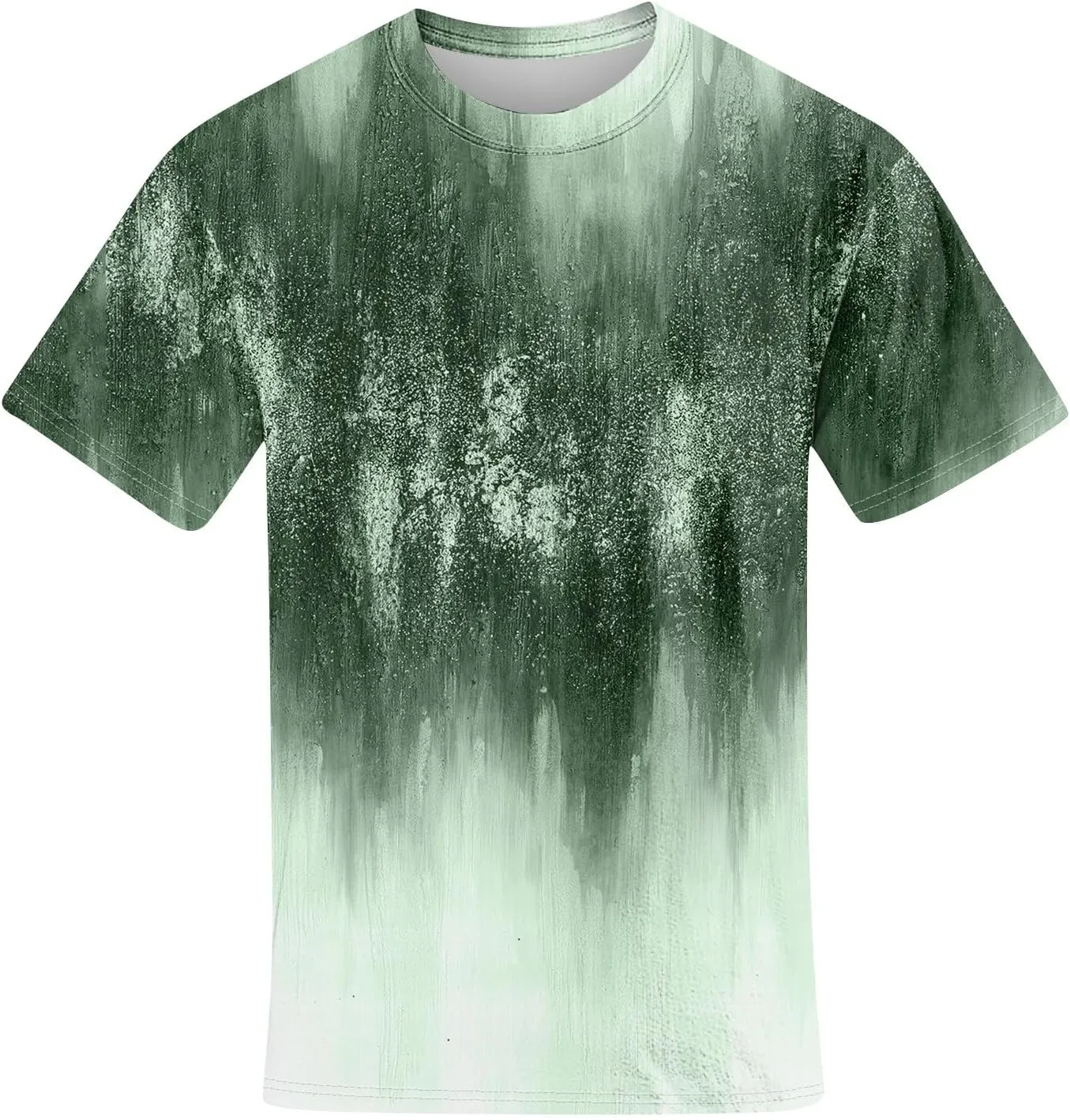 Men's Tie Dye T-Shirt Oversized Gradient Color Short Sleeve T-Shirt Summer Casual Crew Neck Loose Fit Tee Shirts