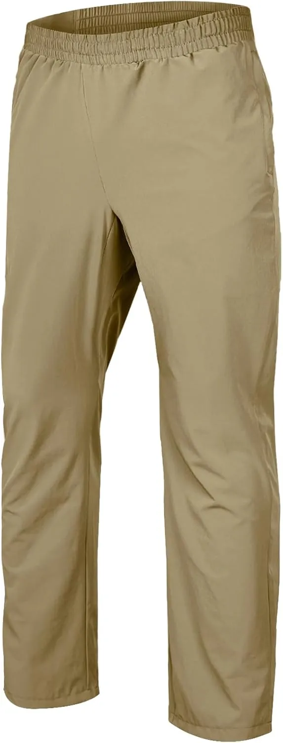 Mens Track Pants Quick Dry Lightweight Joggers Athletic Running Pants Zipper Pockets