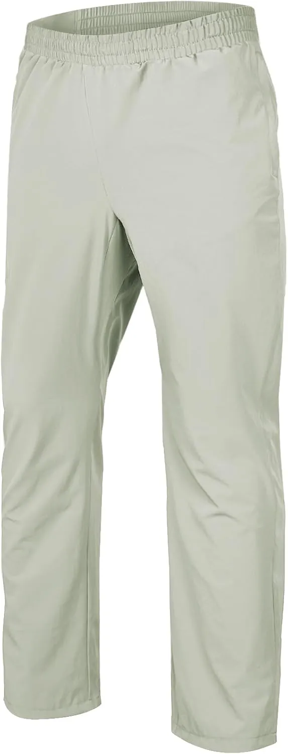 Mens Track Pants Quick Dry Lightweight Joggers Athletic Running Pants Zipper Pockets