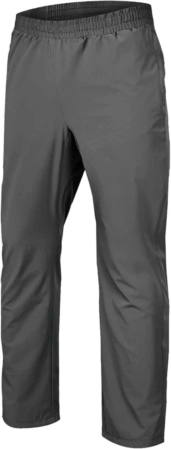 Mens Track Pants Quick Dry Lightweight Joggers Athletic Running Pants Zipper Pockets