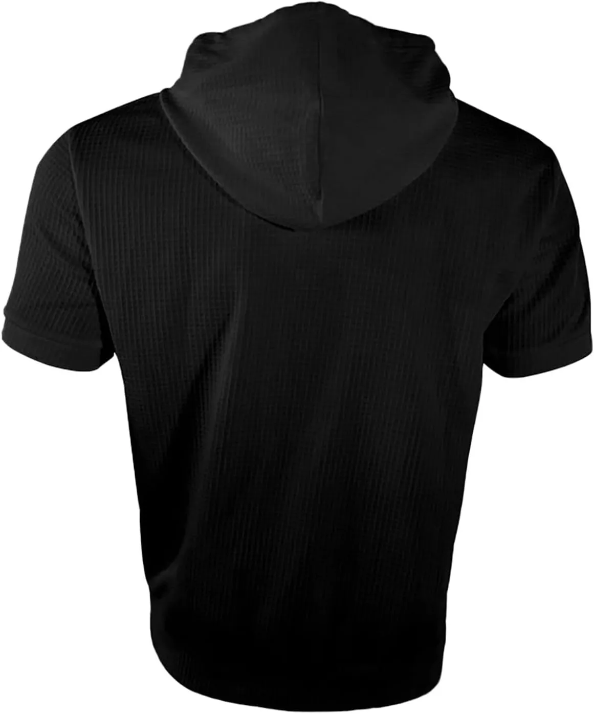 Mens Waffle Hoodies Short Sleeve Shirts with Pockets Drawstring 2025 Summer Casual Shirts Sweatshirts Pullover Tops
