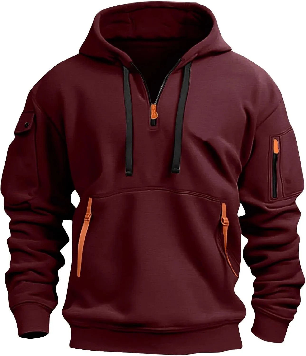 Mens Zip Up Hoodies With Pocket Casual Fashion Long Sleeve Graphic Oversized Pullover Sweatshirts