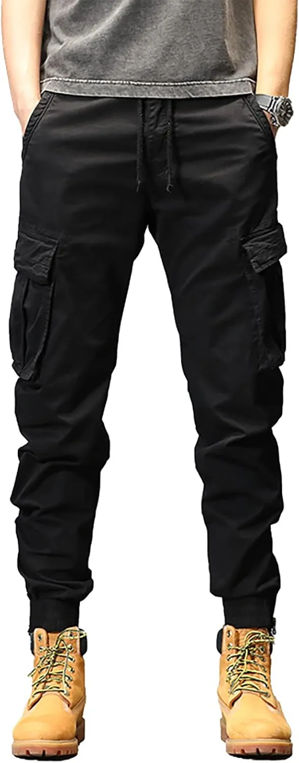 Men's Zipper Fly Flare Leg Pants Pantalones Blancos para Hombre Athletic Work Pants for Men Cotton Cargo Sweatpants
