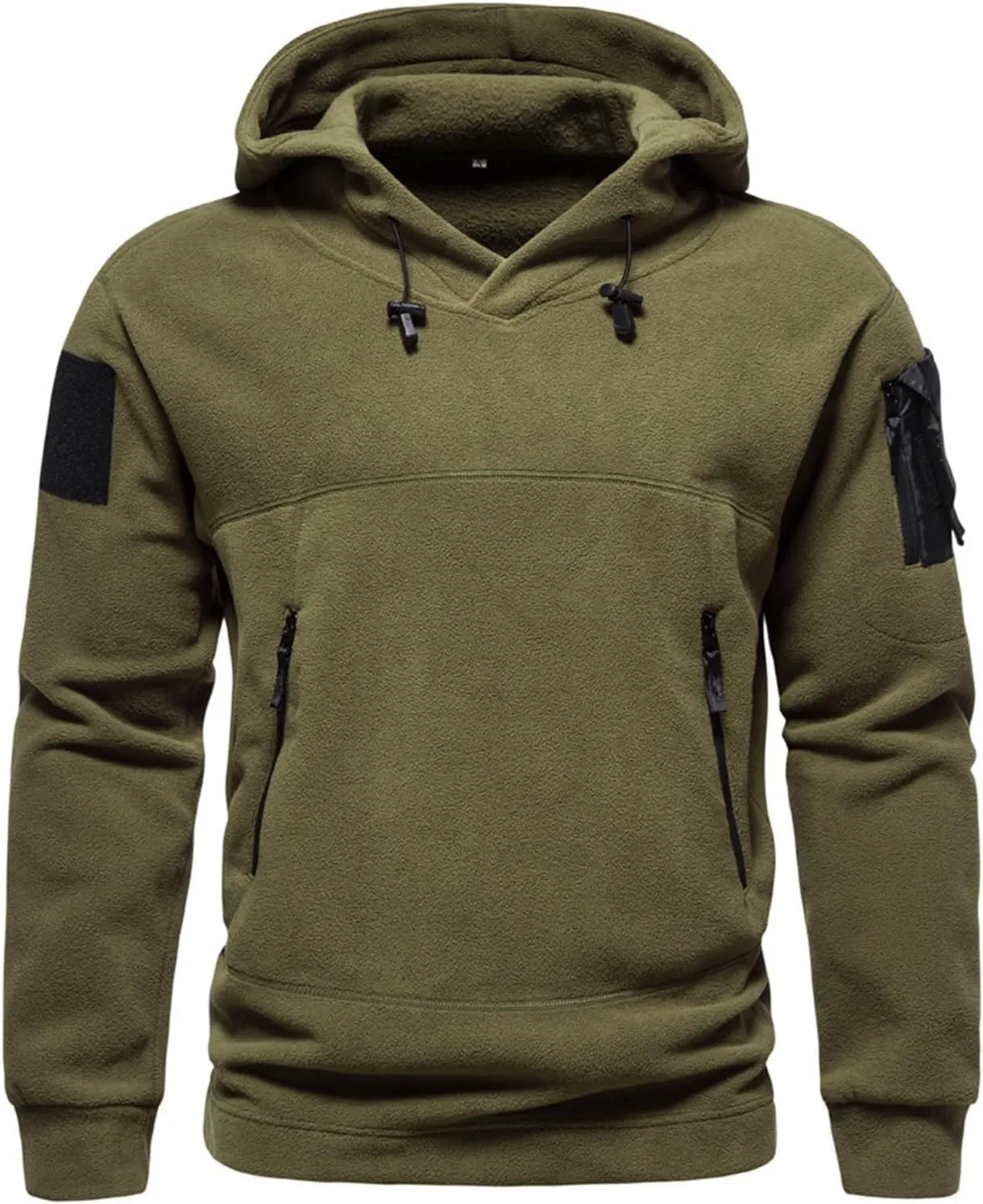 Military Hoodies for Men Tactical Adventure Hood Sweatshirt Winter Thermal Hiking Outerwear Hipster Cargo Pullover Top