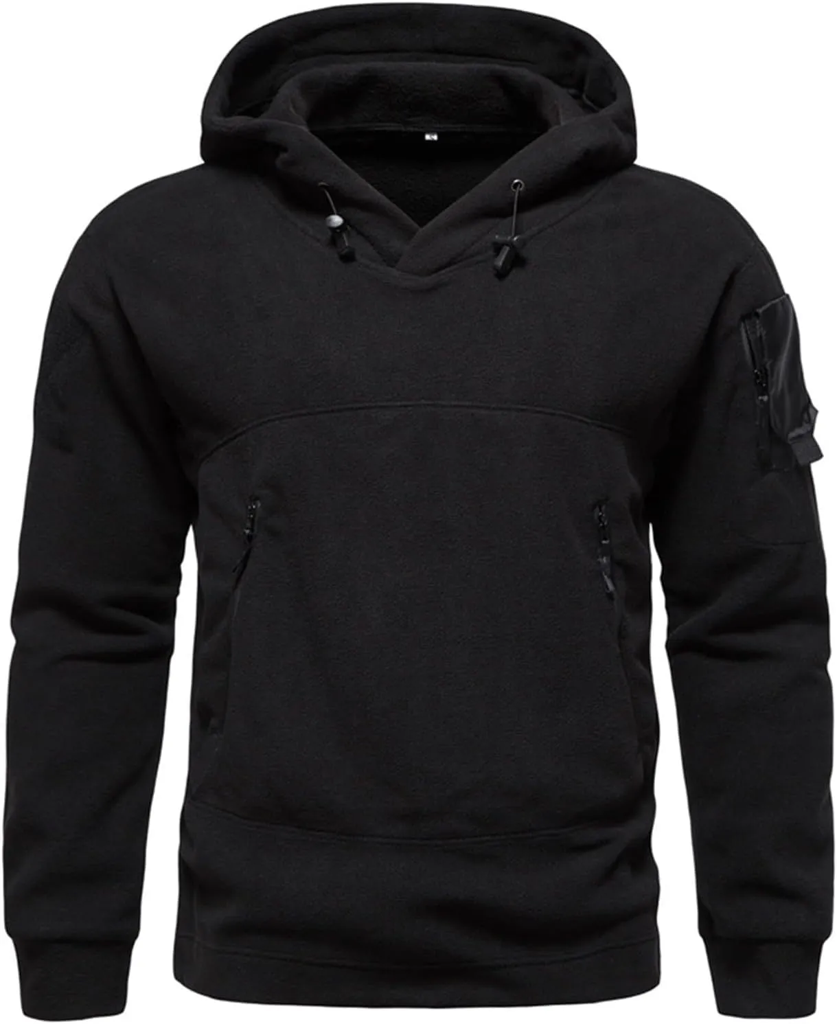 Military Hoodies for Men Tactical Adventure Hood Sweatshirt Winter Thermal Hiking Outerwear Hipster Cargo Pullover Top
