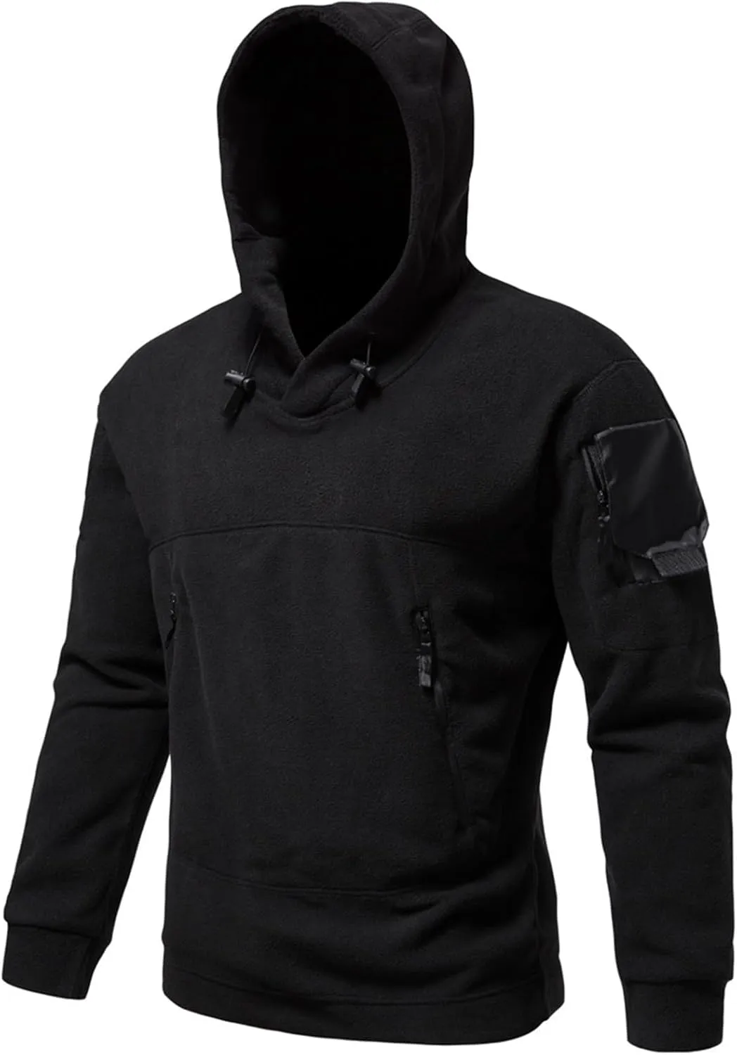 Military Hoodies for Men Tactical Adventure Hood Sweatshirt Winter Thermal Hiking Outerwear Hipster Cargo Pullover Top