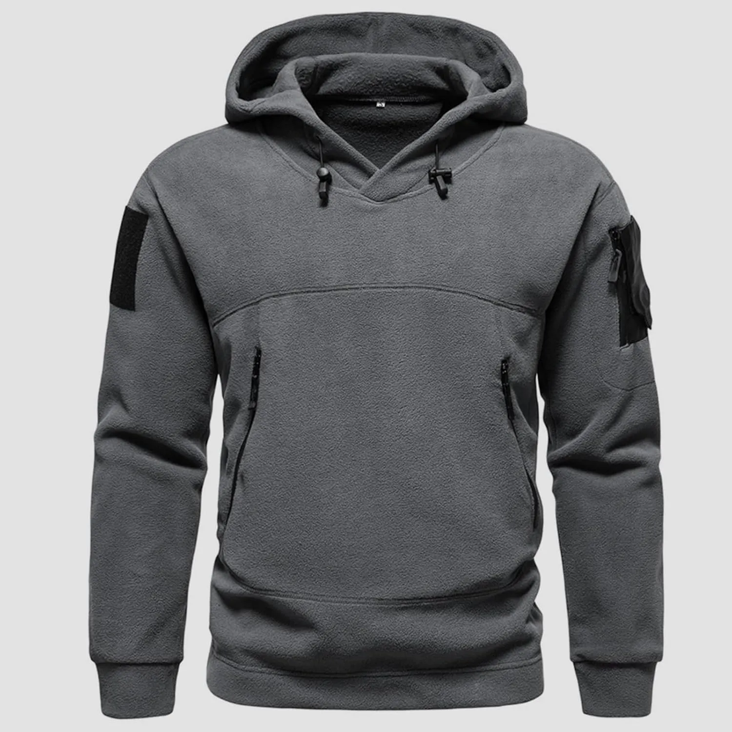 Military Hoodies for Men Tactical Adventure Hood Sweatshirt Winter Thermal Hiking Outerwear Hipster Cargo Pullover Top