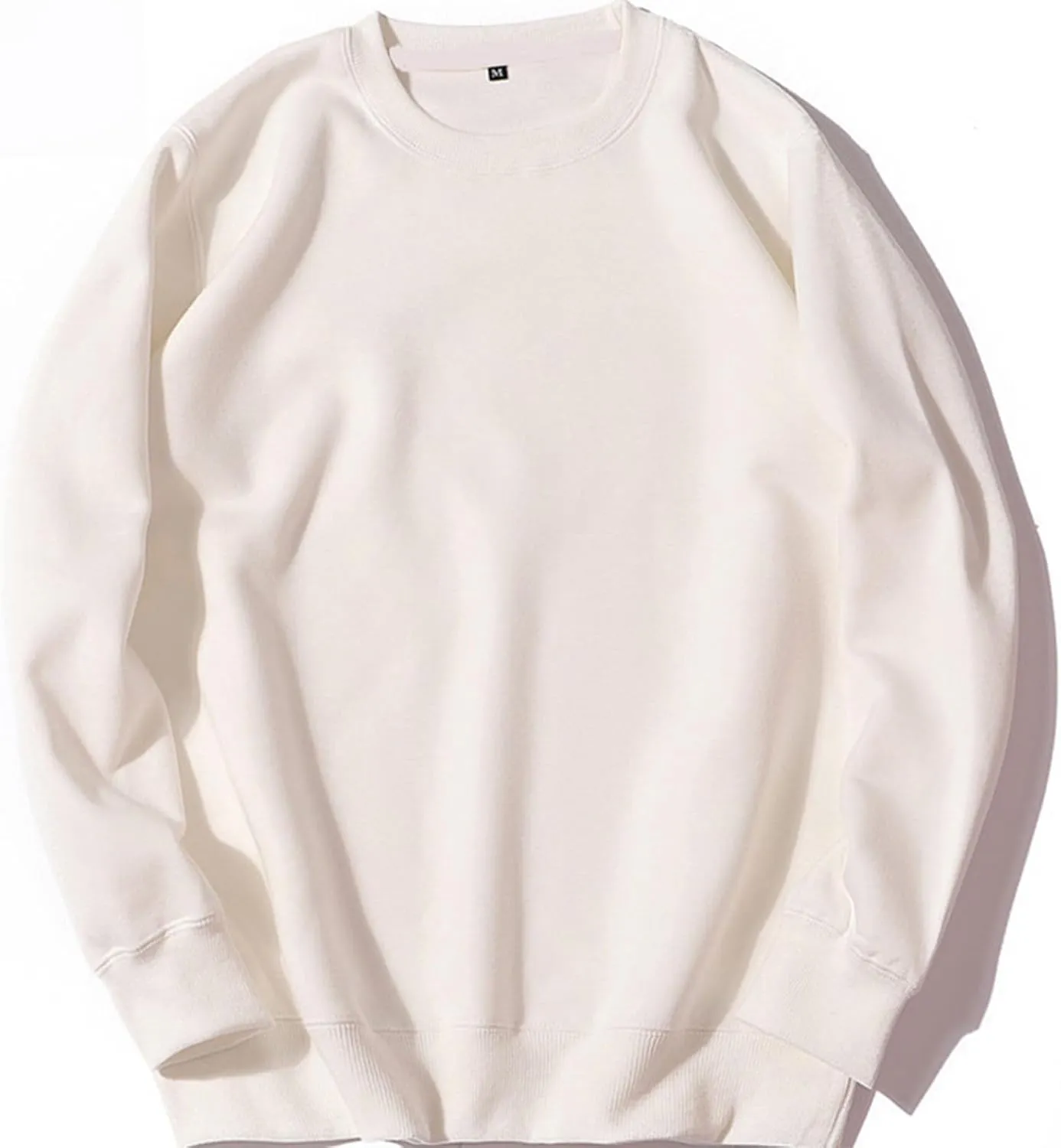 Muscularfit Tshirts Shirts for Men Long Sleeve Crewneck Sweatshirts Causal Solid Athletic Gym Workout Tee Tops Loose Pullover