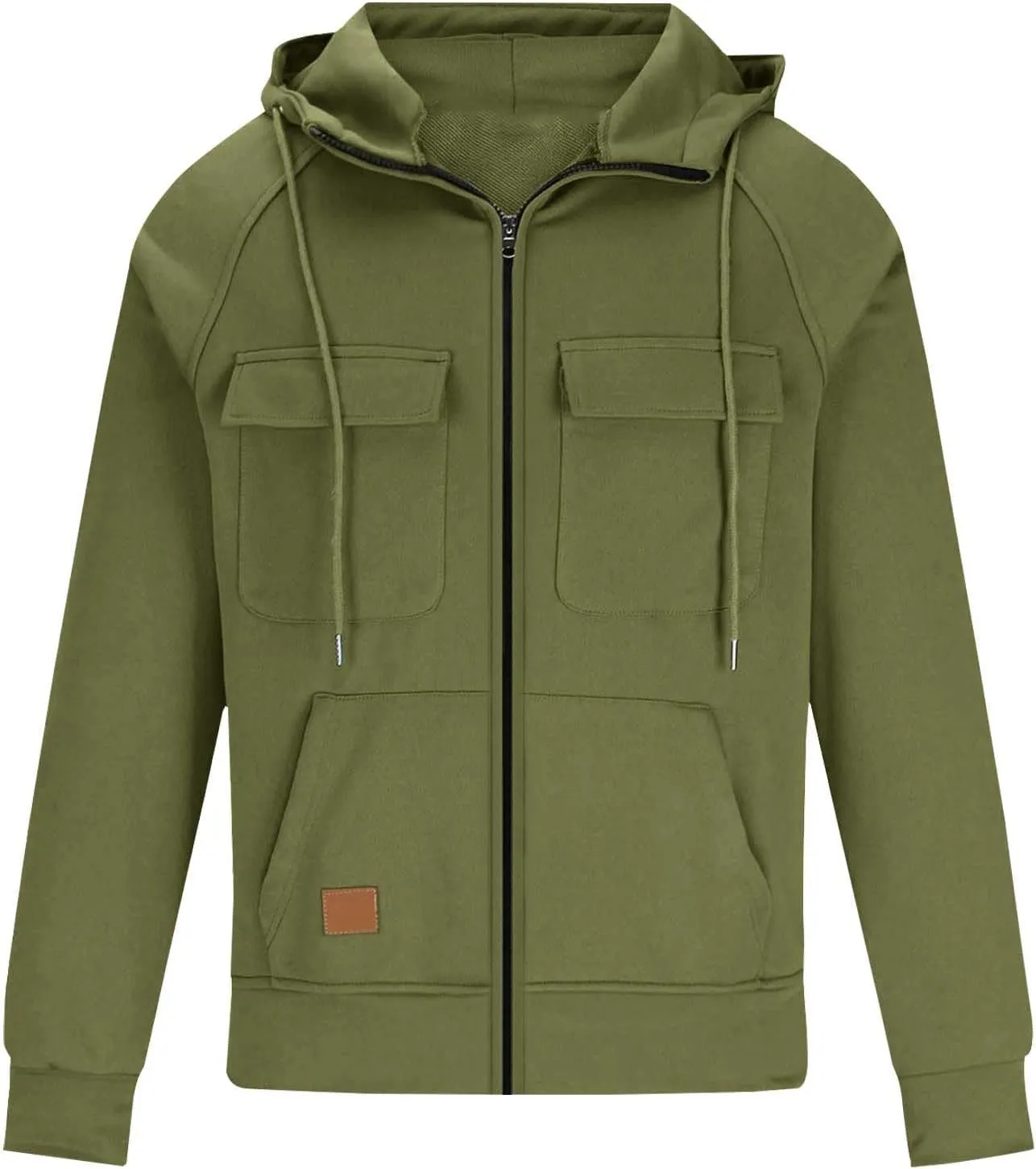 Ogiraw Tactical Hoodies for Men 2024 Quater-Zip Pullover Vintage Sweatshirt Casual Long Sleeve Cargo Hoodies with Pocket