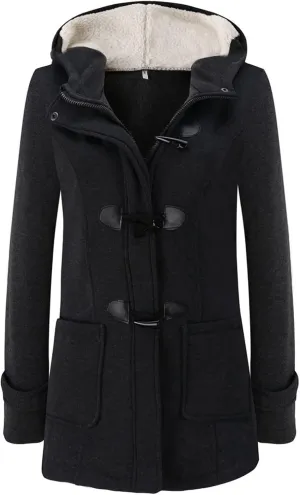 OIOLOYJM Black Trench Coat for Women 2023 Rain Jacket Winter Hooded Oversized Elegant Windbreaker Fall Long Coats for Women