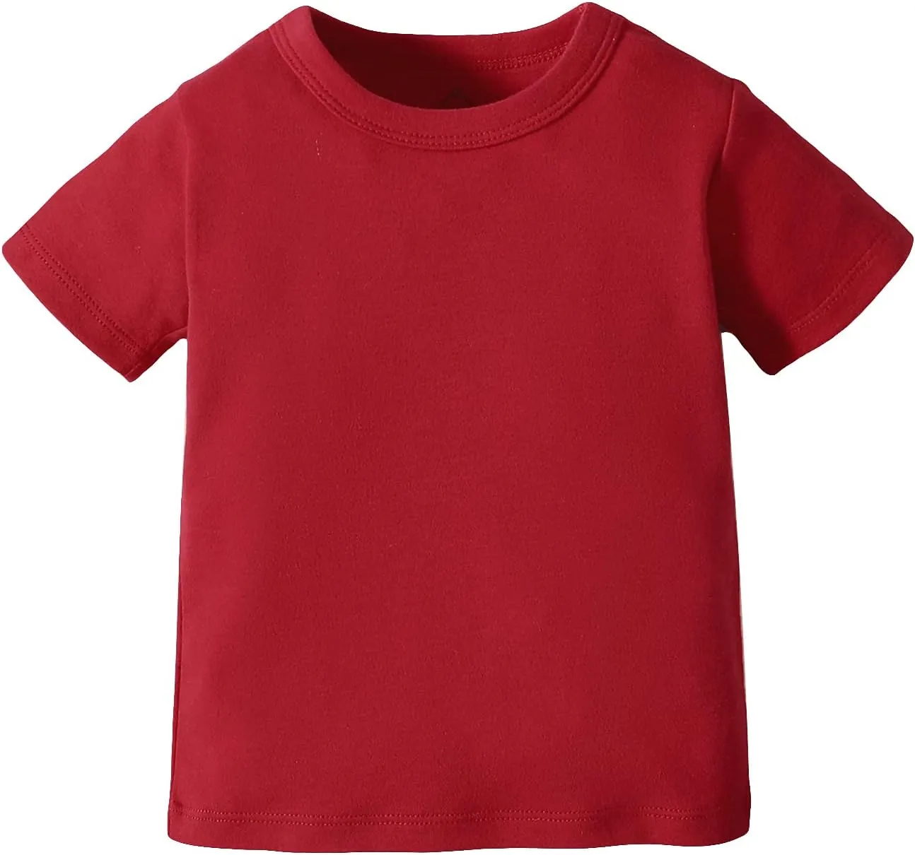 OPAWO Unisex Infant Baby Crew Neck T-Shirt 4 Pack Toddler Short Sleeve Solid Color Tees Shirts for Boys Girls 6 Months-5T