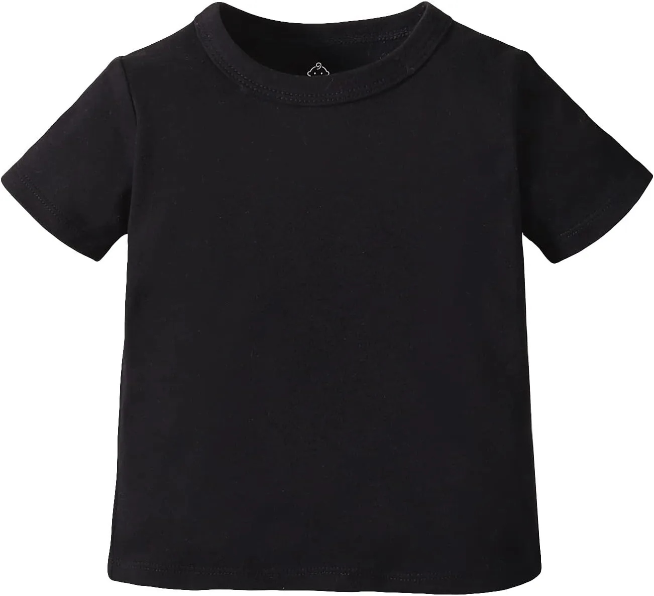 OPAWO Unisex Infant Baby Crew Neck T-Shirt 4 Pack Toddler Short Sleeve Solid Color Tees Shirts for Boys Girls 6 Months-5T