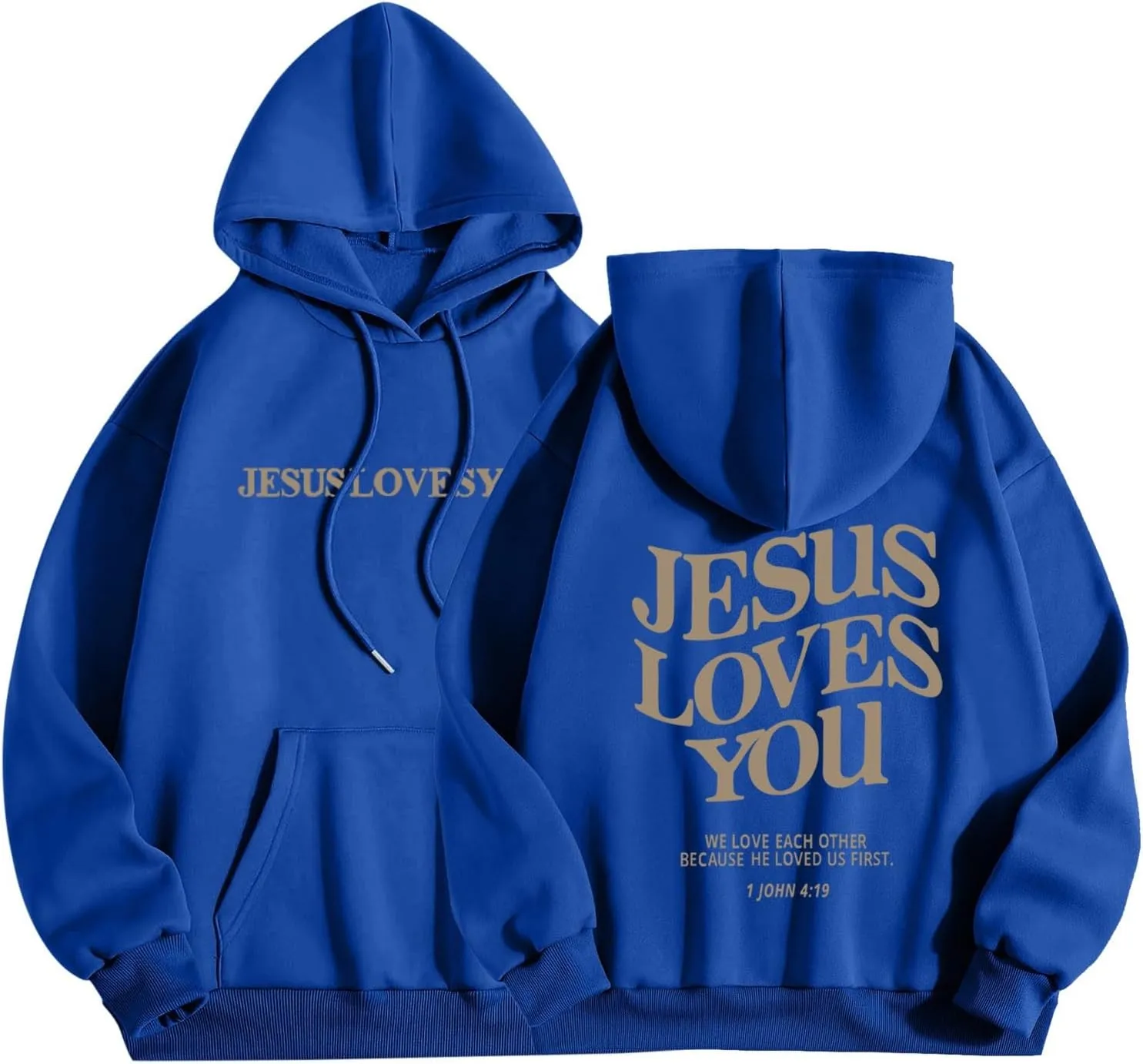 Oversized Hoodie for Women Thankful Grateful Blessed Letter Printede Hooded Hoodies Causal Sweatshirts with Pocket Pullover