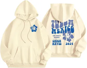 Oversized Hoodies for Women Teen Girls Pink Letter Graphic Long Sleeve Y2K Hooded Comfort Sweatshirt Pink Hoodie