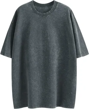 Oversized T Shirts for Women Vintage Acid Wash Basic Tees Loose Fit Baggy Shirts Workout Cotton Tshirt Tops
