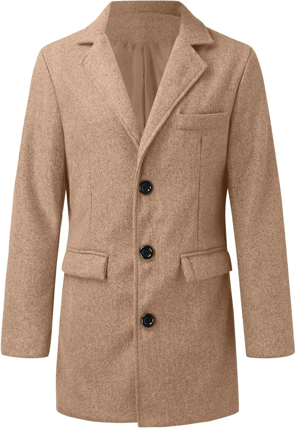 para Autumn and Winter Fashion Casual Solid Color Zippered Jacket Top Thick Coat Heavyweight T Shirts for Men Henley