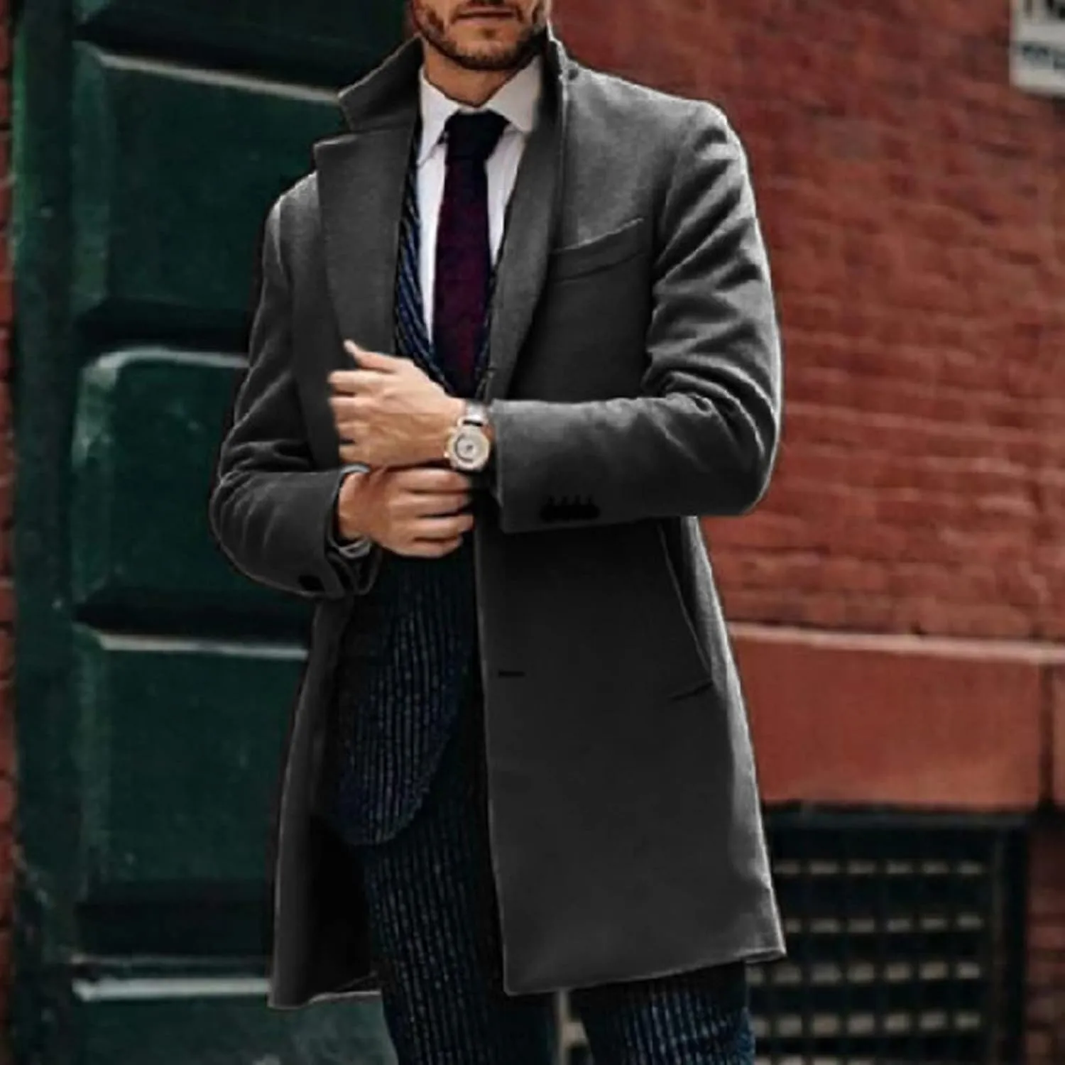 para Autumn and Winter Fashion Casual Solid Color Zippered Jacket Top Thick Coat Heavyweight T Shirts for Men Henley