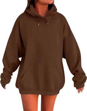 Plus Size Hoodies for Women Oversized Comfy Fleece Sweatshirts Casual Hooded Pullover Sweaters Long Sweatshirts