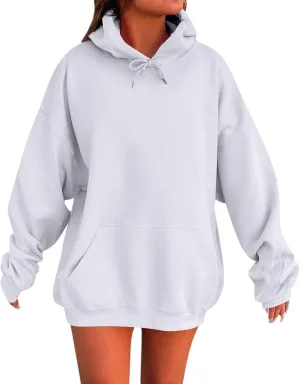Plus Size Hoodies for Women Oversized Comfy Fleece Sweatshirts Casual Hooded Pullover Sweaters Long Sweatshirts