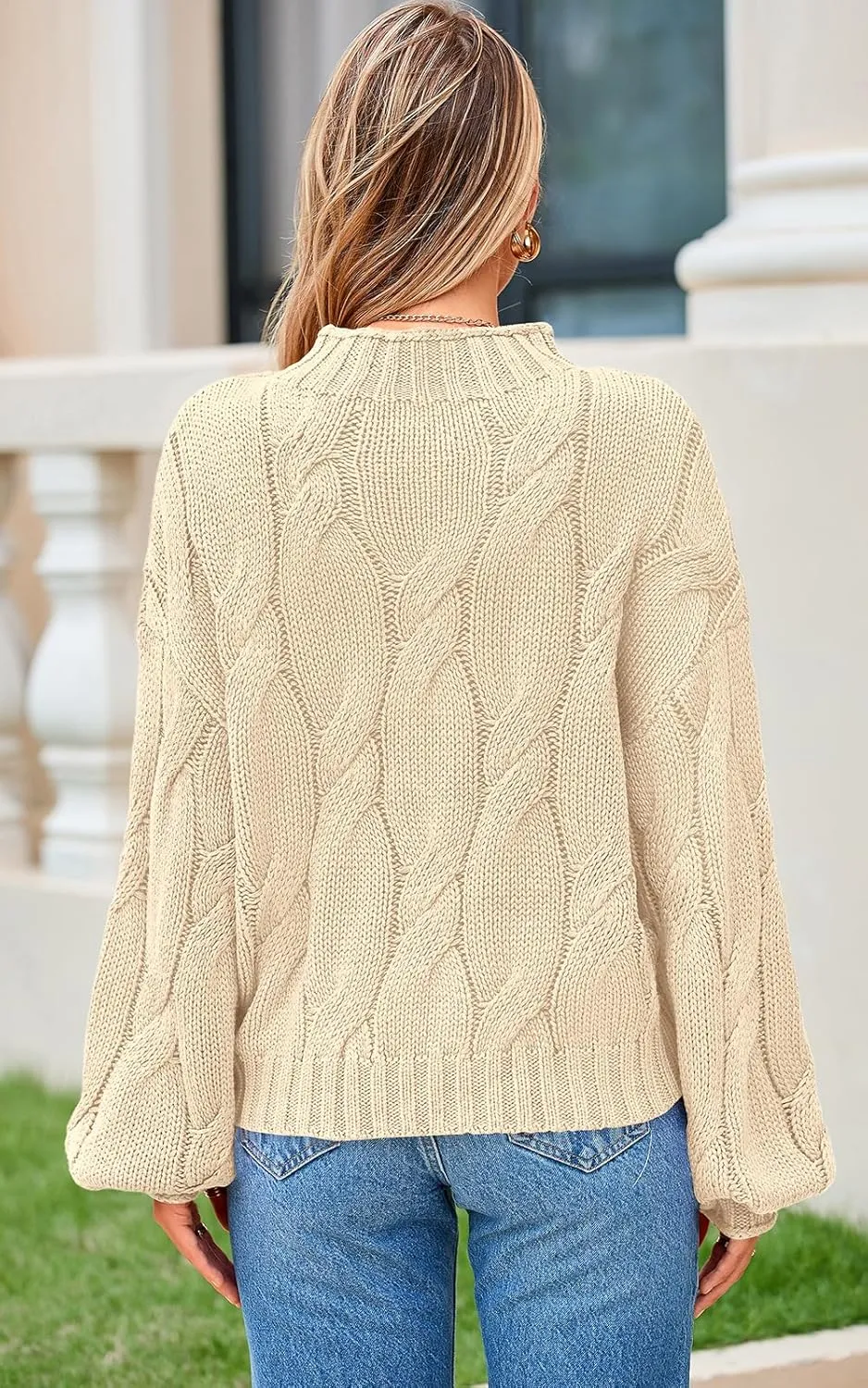 PRETTYGARDEN Women's Cable Knit Sweaters Casual Long Sleeve Crewneck Oversized Chunky Fall Winter Sweater Pullover Tops 2024