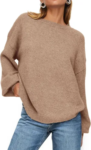 PRETTYGARDEN Women's Winter Sweaters Casual Crew Neck Long Sleeve Pullover Ribbed Knit Loose Fit Sweater Tops