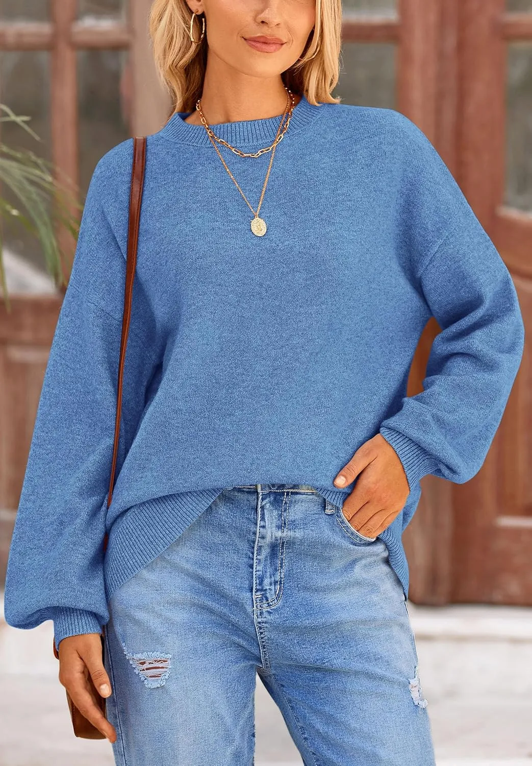 PRETTYGARDEN Women's Winter Sweaters Casual Crew Neck Long Sleeve Pullover Ribbed Knit Loose Fit Sweater Tops