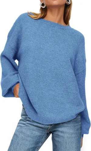 PRETTYGARDEN Women's Winter Sweaters Casual Crew Neck Long Sleeve Pullover Ribbed Knit Loose Fit Sweater Tops
