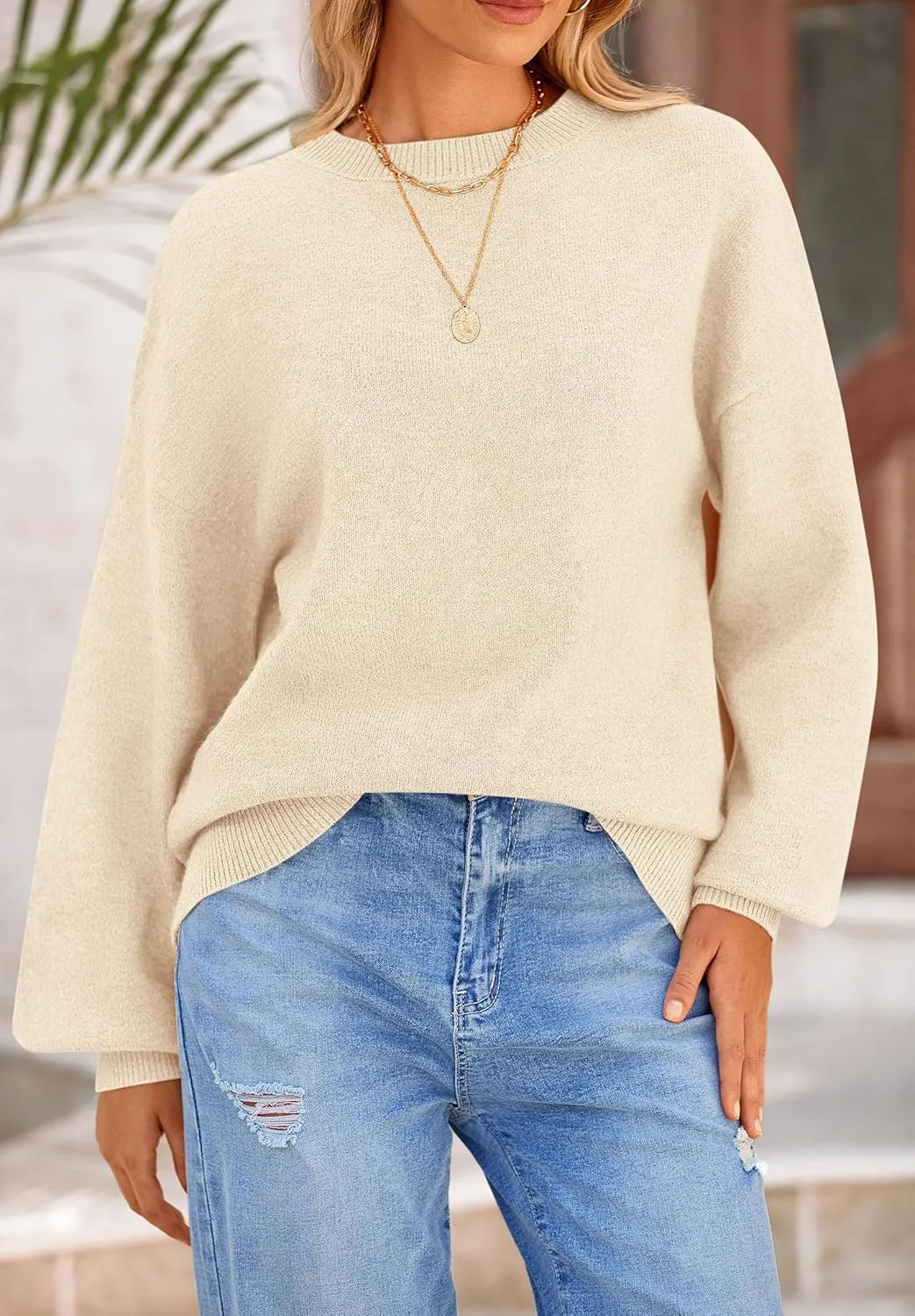 PRETTYGARDEN Women's Winter Sweaters Casual Crew Neck Long Sleeve Pullover Ribbed Knit Loose Fit Sweater Tops