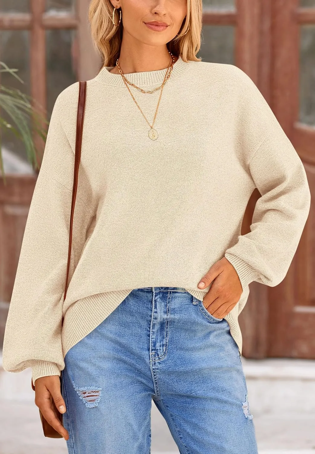 PRETTYGARDEN Women's Winter Sweaters Casual Crew Neck Long Sleeve Pullover Ribbed Knit Loose Fit Sweater Tops