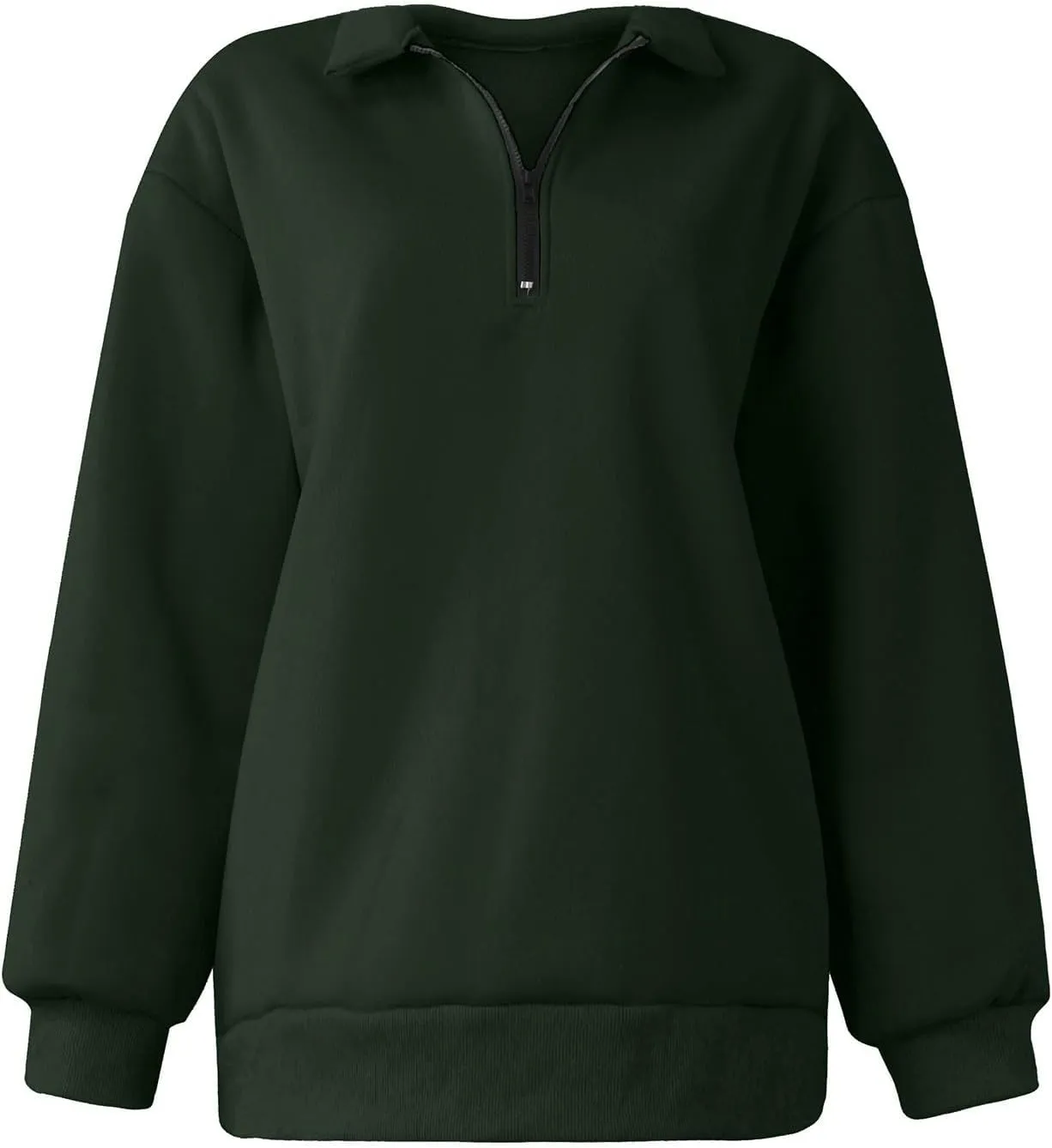 Quarter Zip Pullover for Women Fall Casual Y2k Clothes Drop Shoulder Sweaters Long Sleeve Blouses Half Zip Sweatshirt