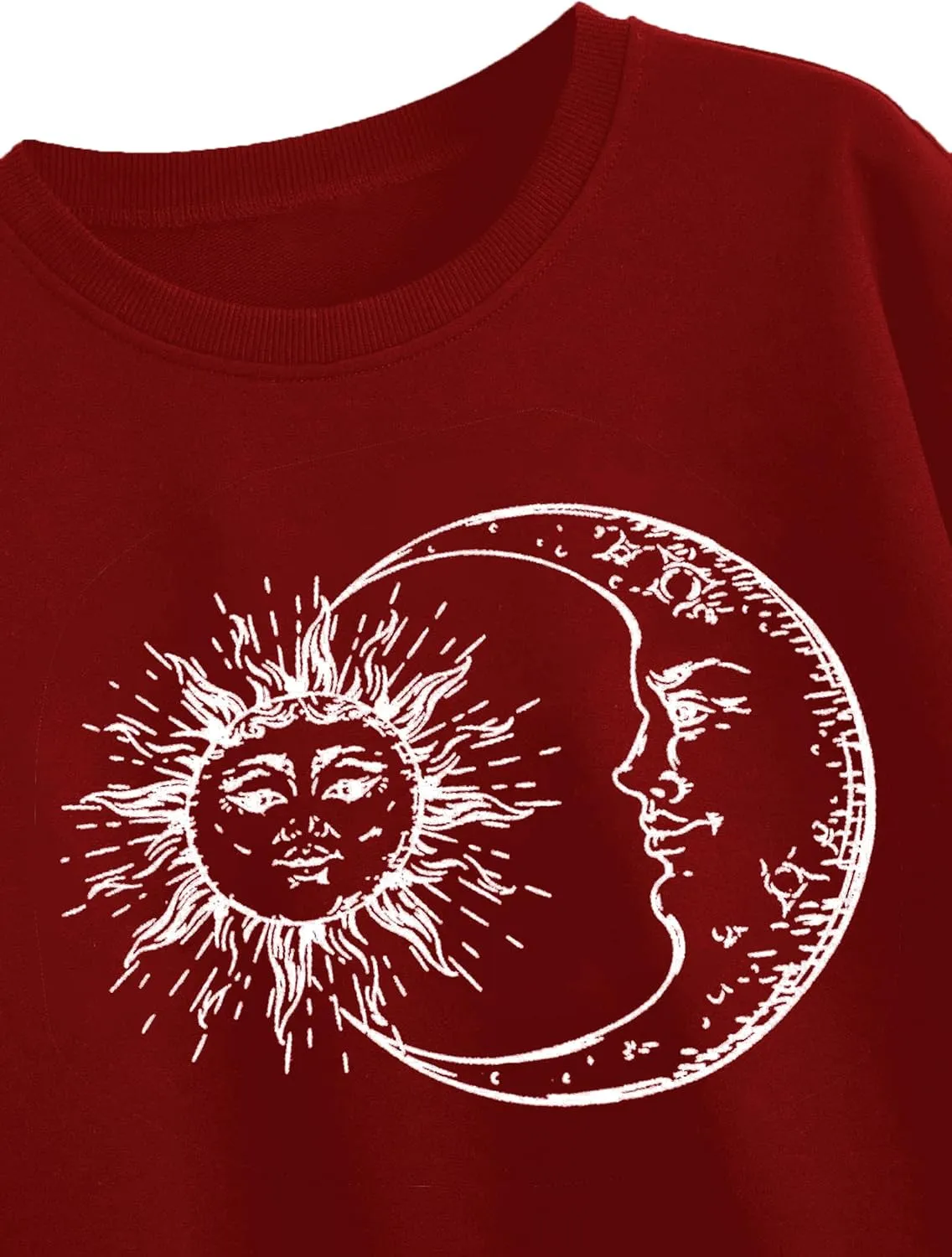 Remidoo Women's Oversized Sun and Moon Graphic Sweatshirts Long Sleeve Pullover Tops