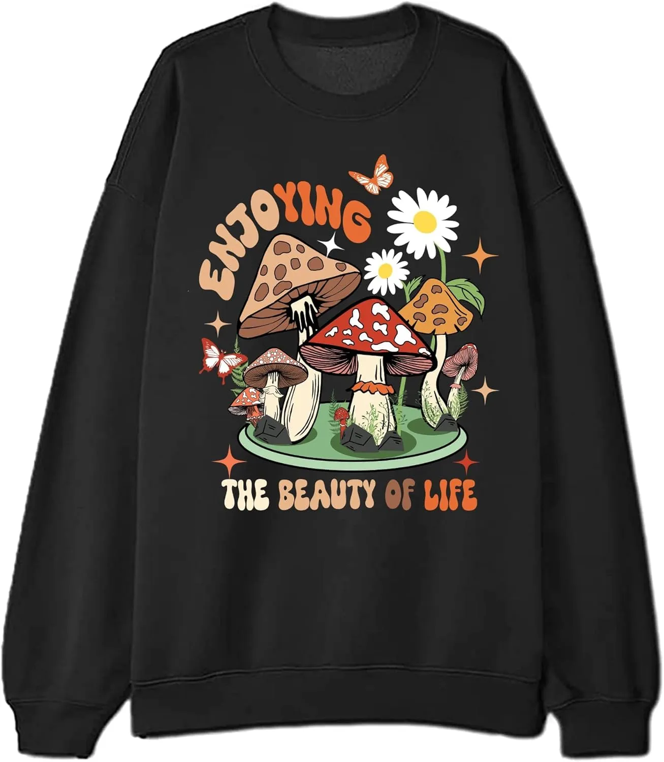 Remidoo Women's Oversized Sun and Moon Graphic Sweatshirts Long Sleeve Pullover Tops