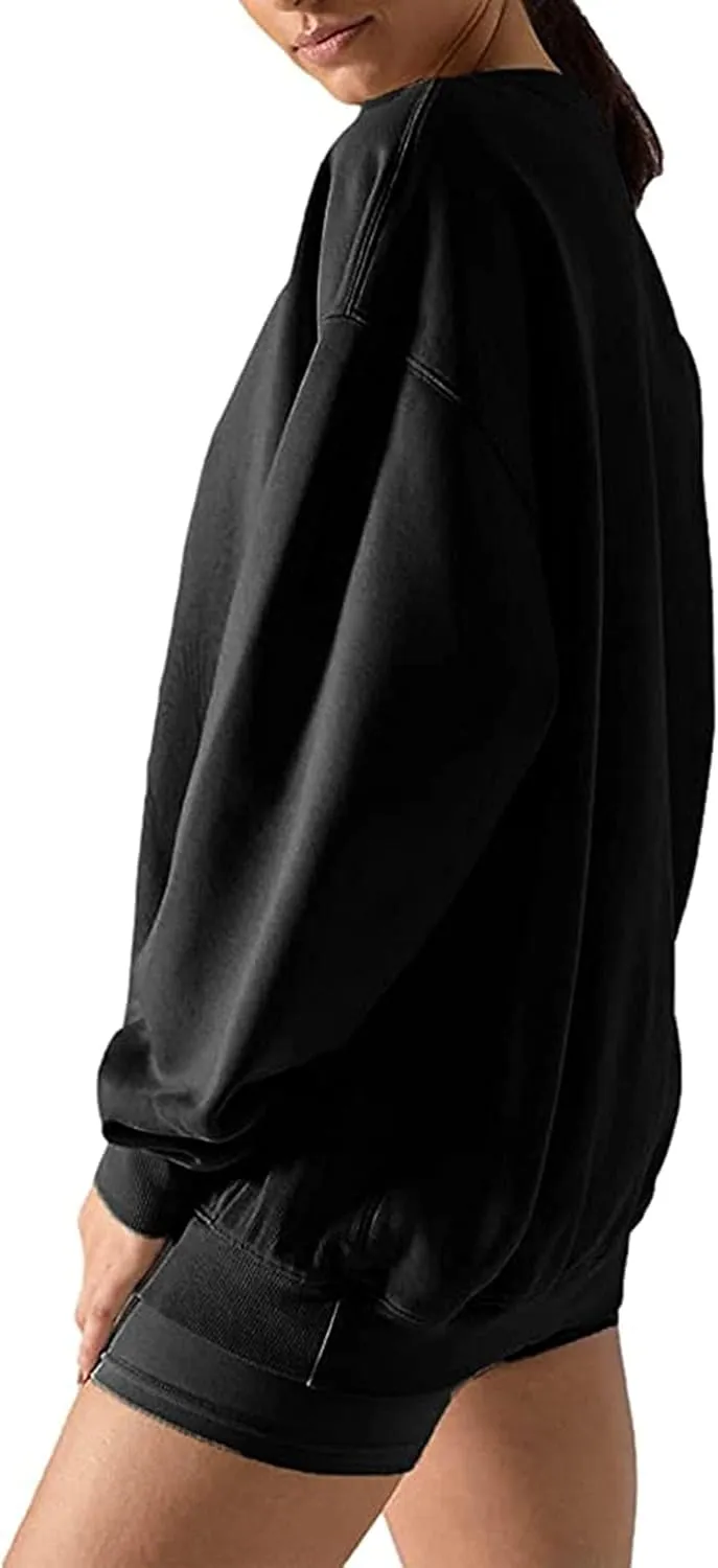 Remidoo Women's Oversized Sun and Moon Graphic Sweatshirts Long Sleeve Pullover Tops