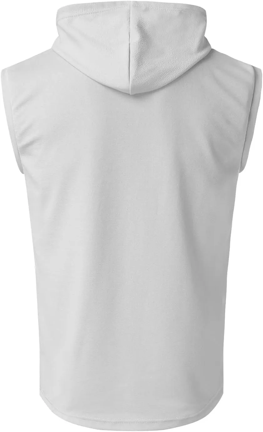 Sleeveless Hoodies for Men Summer Quick Dry Tank Tops Active Workout Muscle Gym T Shirt Bodybuilding Solid Color Tees