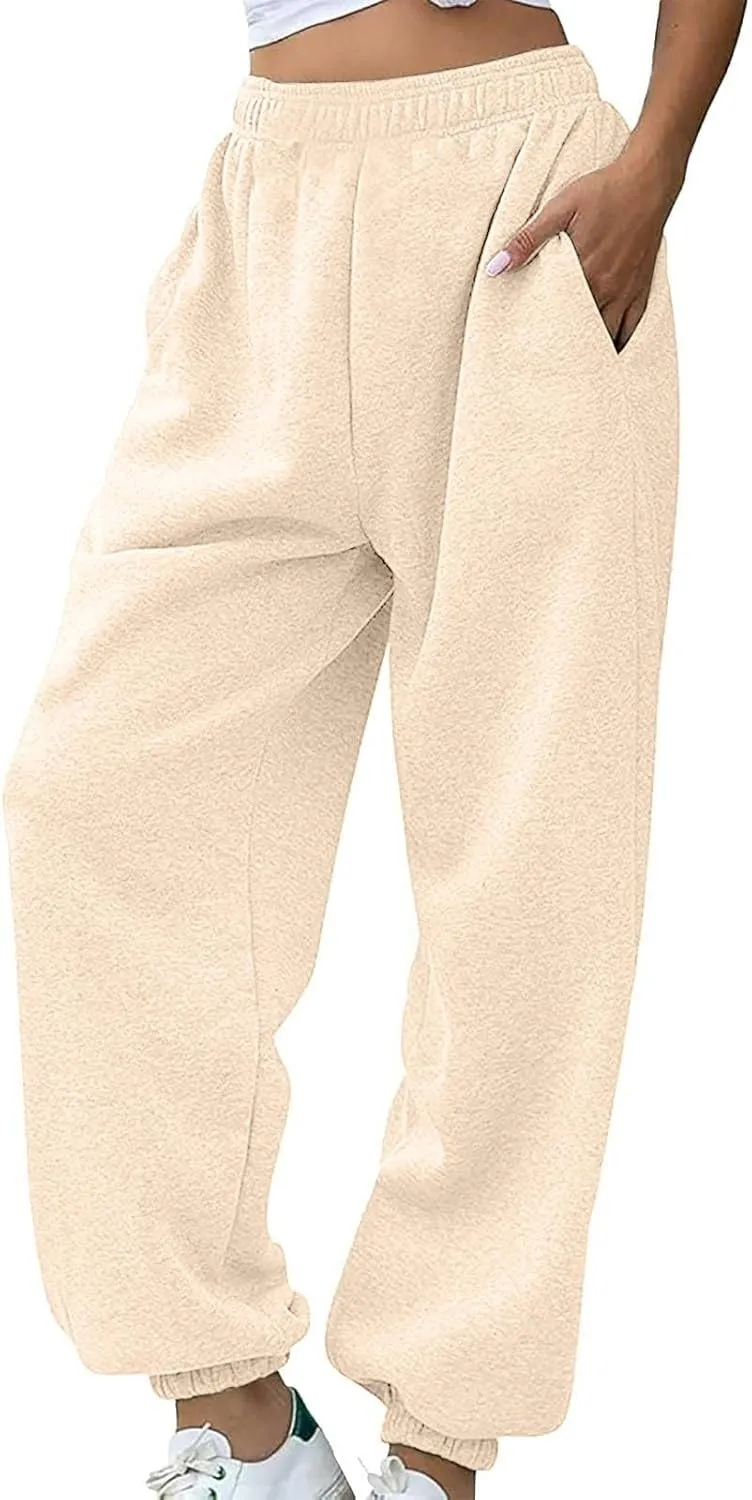 Sweatpants for Women Baggy Cinched Bottom Workout Drawstring Elastic Waist Joggers Pants Outdoor Sports Athletic Pant