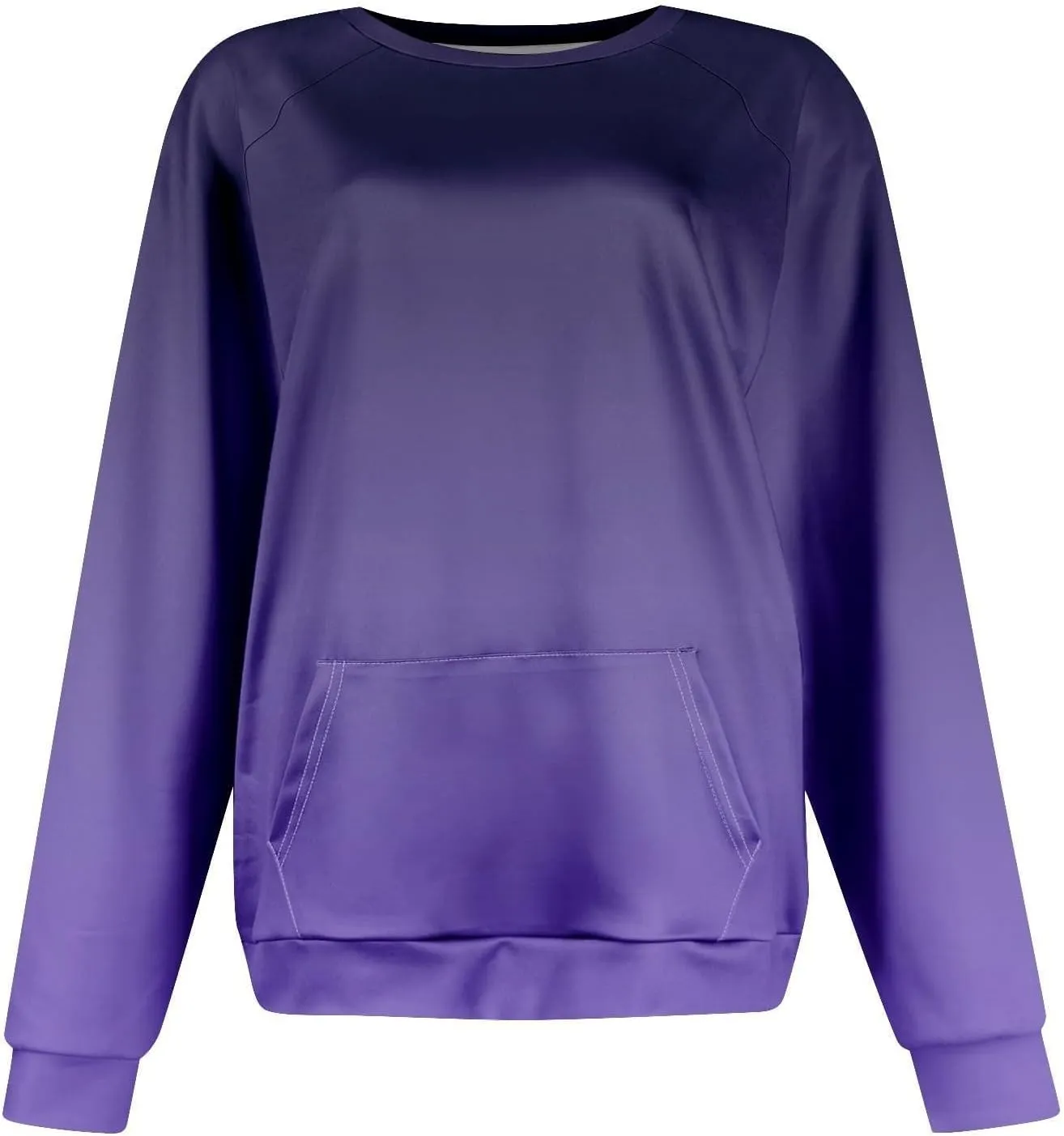 Sweatshirt for Women Fall Fashion Long Sleeve Crewneck T-shirt Loose Comfortable Pullover Hoodless Sweatshirts with Pockets