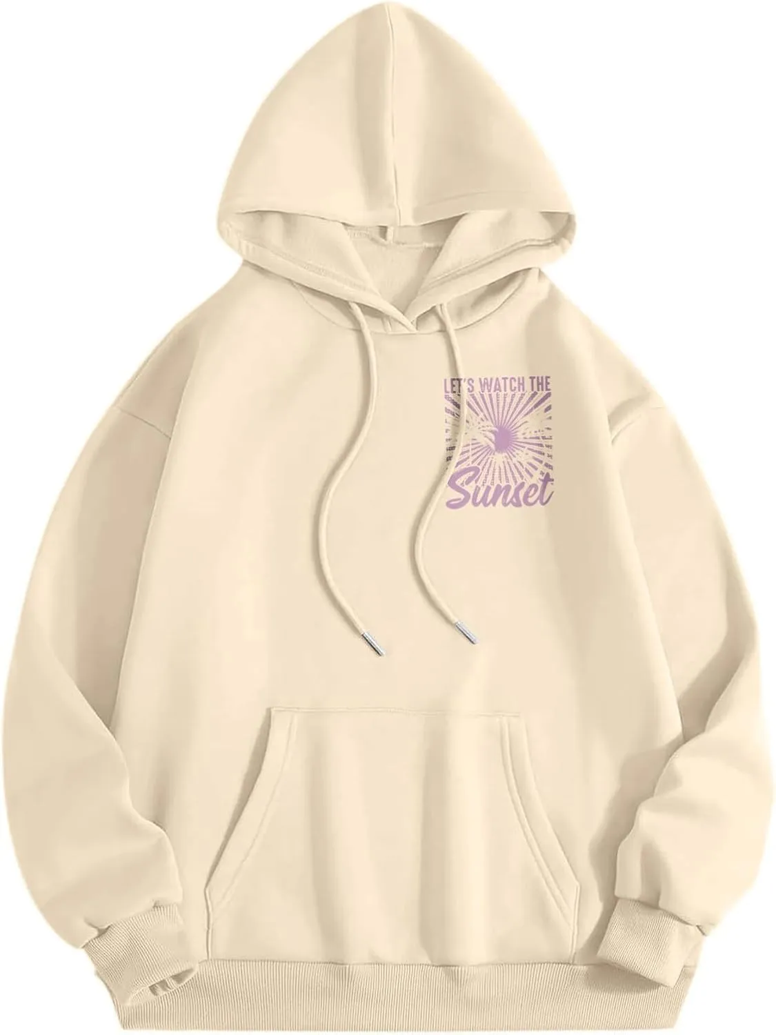 Sweatshirts For Teen Girls Long Sleeve Letter Print Casual Graphic Hoodies Drawstring Pullover Cute S, XXL