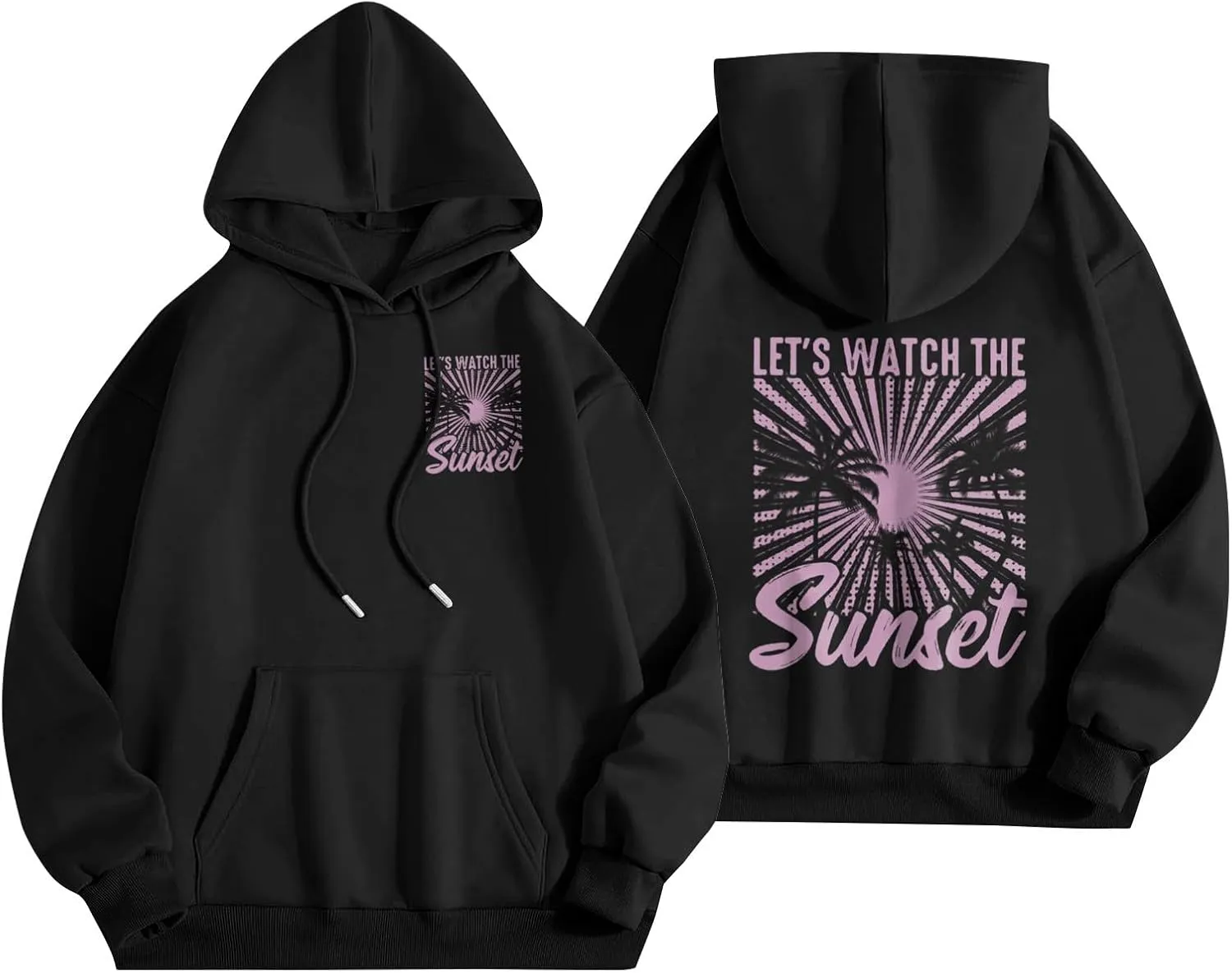 Sweatshirts For Teen Girls Long Sleeve Letter Print Casual Graphic Hoodies Drawstring Pullover Cute S, XXL