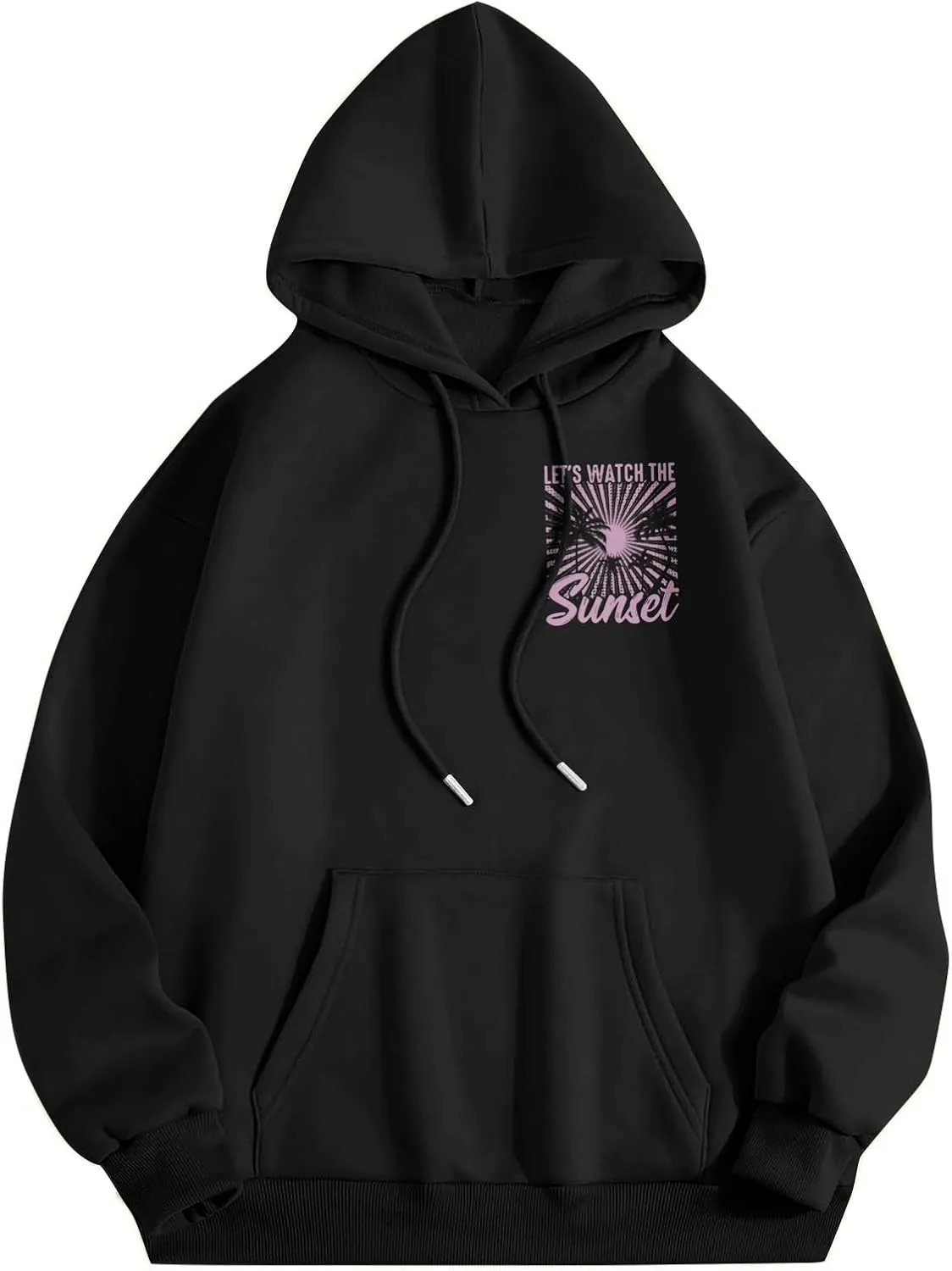 Sweatshirts For Teen Girls Long Sleeve Letter Print Casual Graphic Hoodies Drawstring Pullover Cute S, XXL