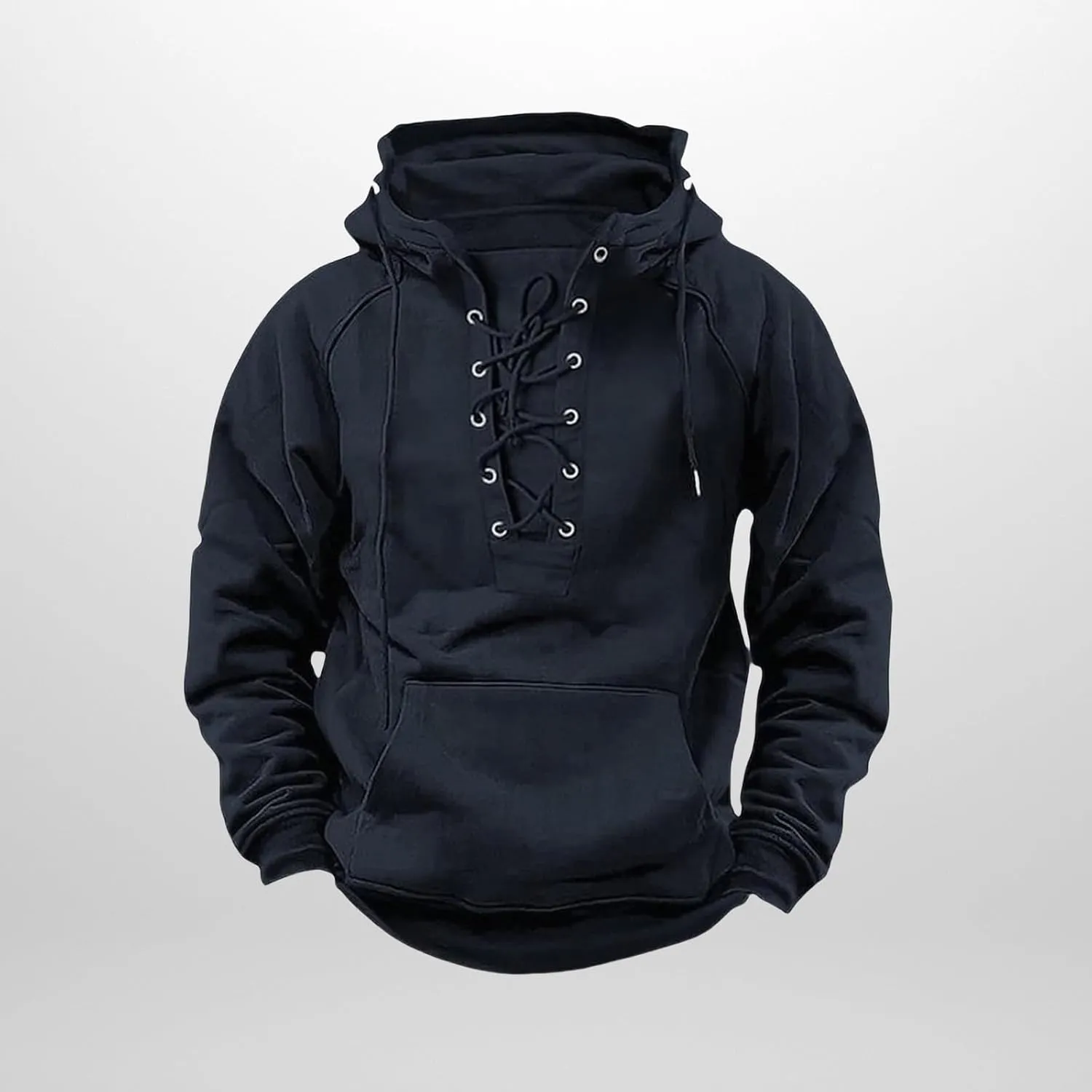 Tactical Hoodies for Men Rotro Lace Up Hooded Pullover Gym Athletic Loose Hooded Sweatshirts Jackets Cargo Hoodie Men