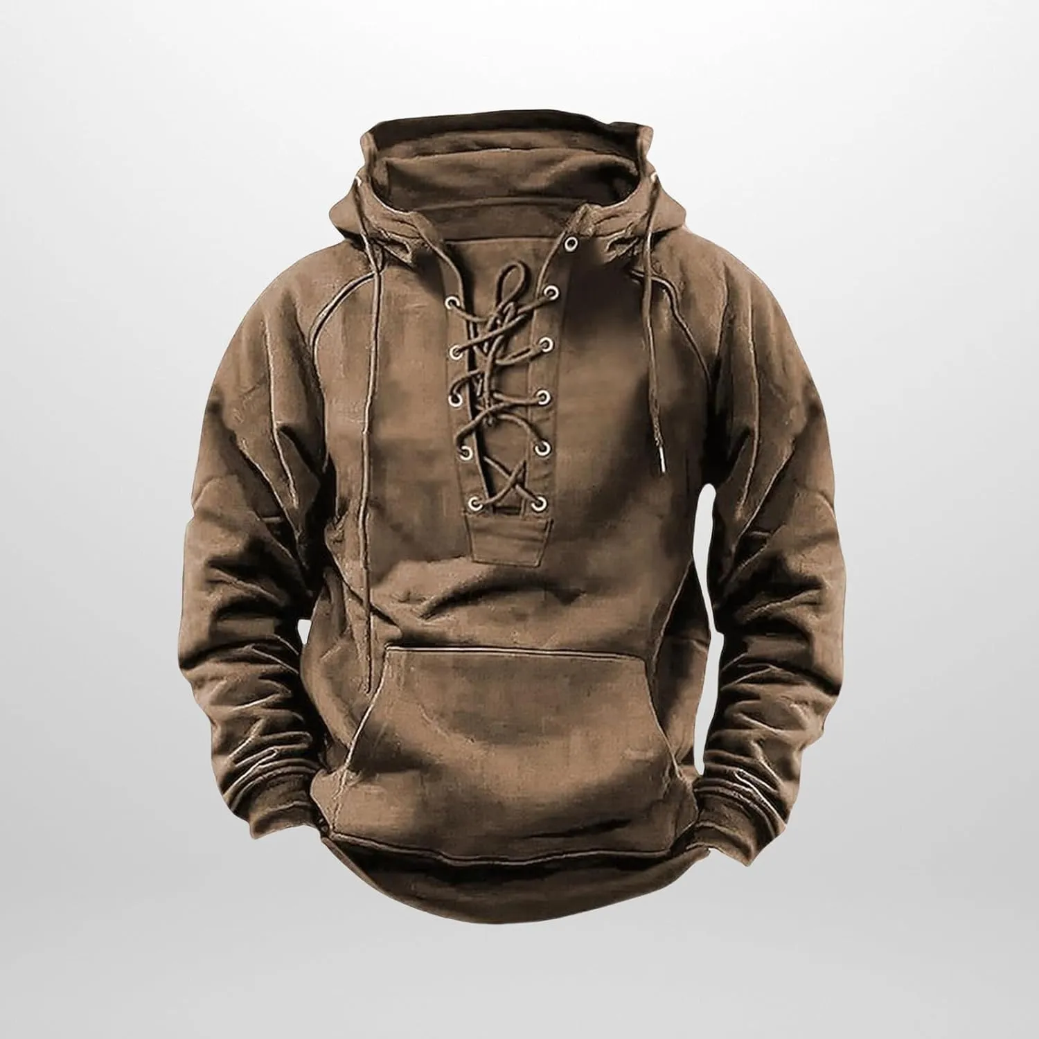Tactical Hoodies for Men Rotro Lace Up Hooded Pullover Gym Athletic Loose Hooded Sweatshirts Jackets Cargo Hoodie Men