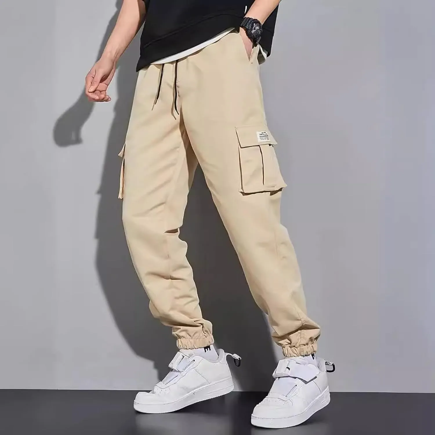 Tactical Pants for Men Drawstring Joggers Quick Dry Sweatpants Water Resistant Pants Ripstop Outdoor Travel