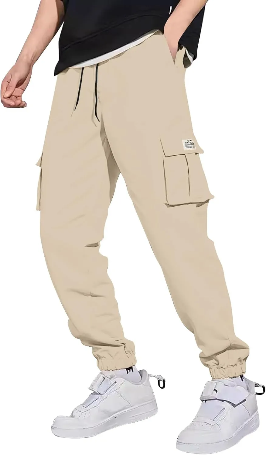 Tactical Pants for Men Drawstring Joggers Quick Dry Sweatpants Water Resistant Pants Ripstop Outdoor Travel