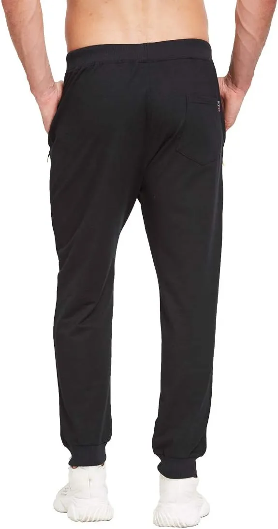 Tansozer Men's Lightweight Joggers Casual Slim Sweatpants Track Pants with Zipper Pockets