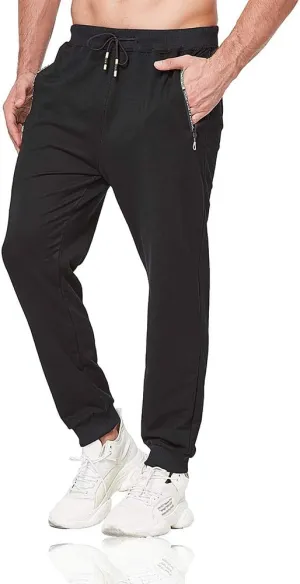 Tansozer Men's Lightweight Joggers Casual Slim Sweatpants Track Pants with Zipper Pockets