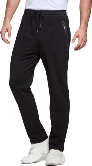 Tansozer Men's Lightweight Joggers Casual Slim Sweatpants Track Pants with Zipper Pockets