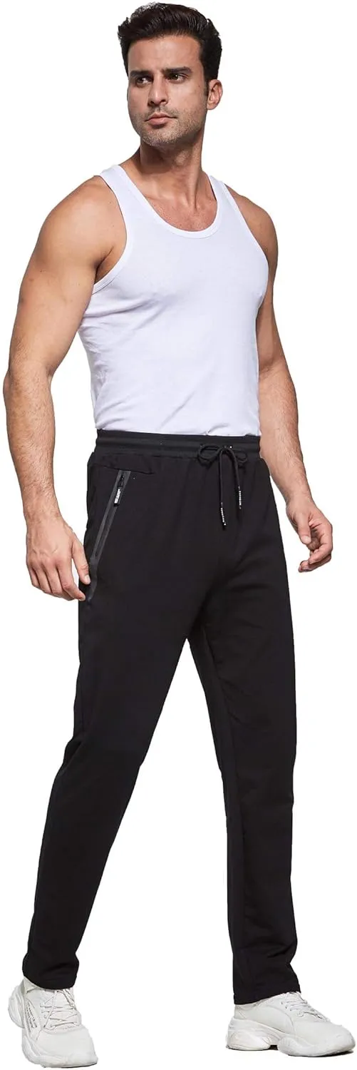 Tansozer Men's Lightweight Joggers Casual Slim Sweatpants Track Pants with Zipper Pockets