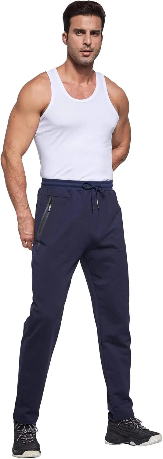 Tansozer Men's Lightweight Joggers Casual Slim Sweatpants Track Pants with Zipper Pockets